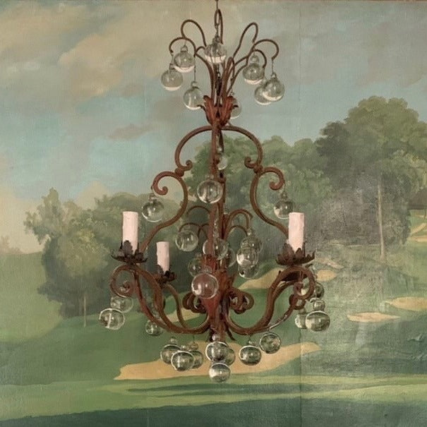 1940s Bordeaux Crystal Chandelier