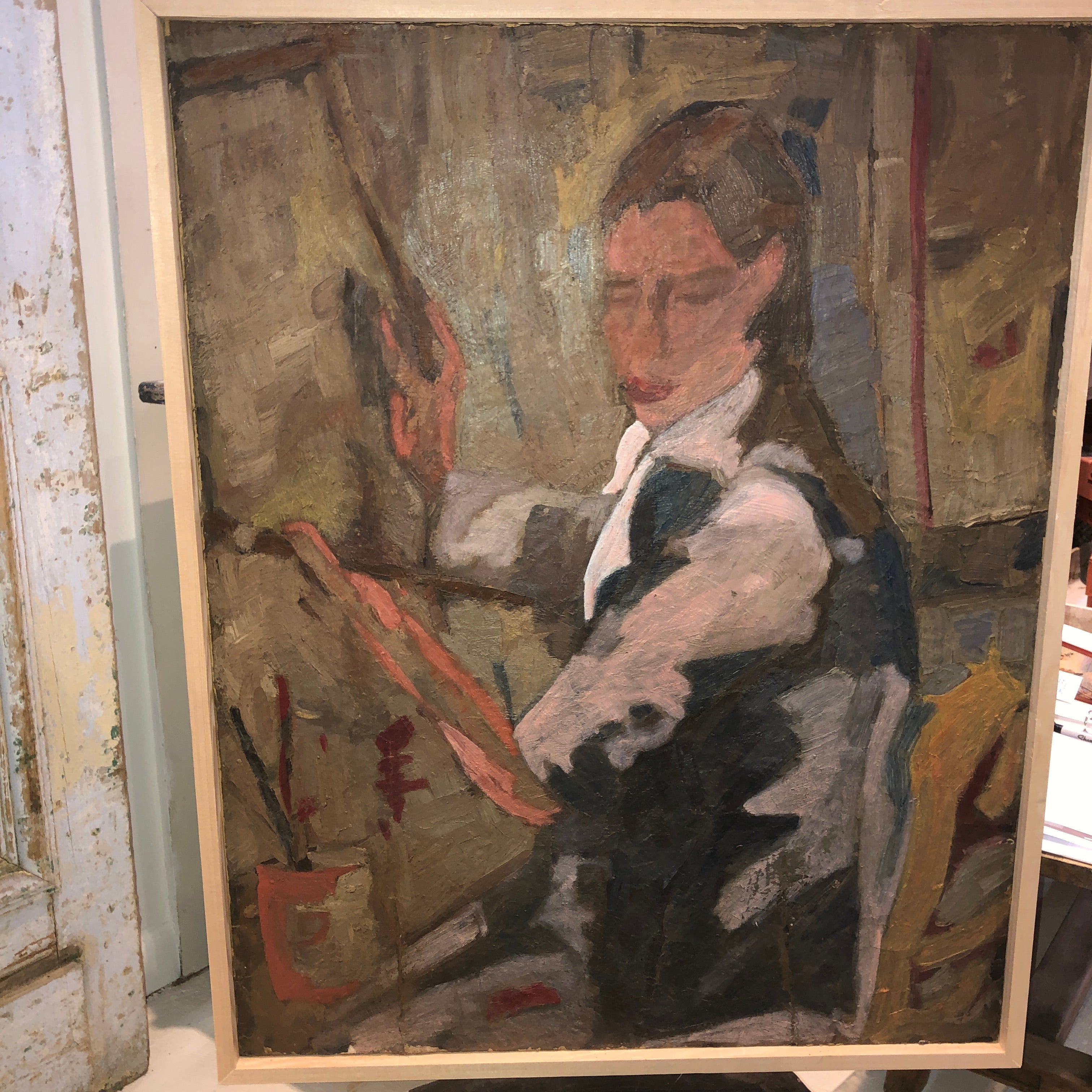 Painting - Girl Oil on Board