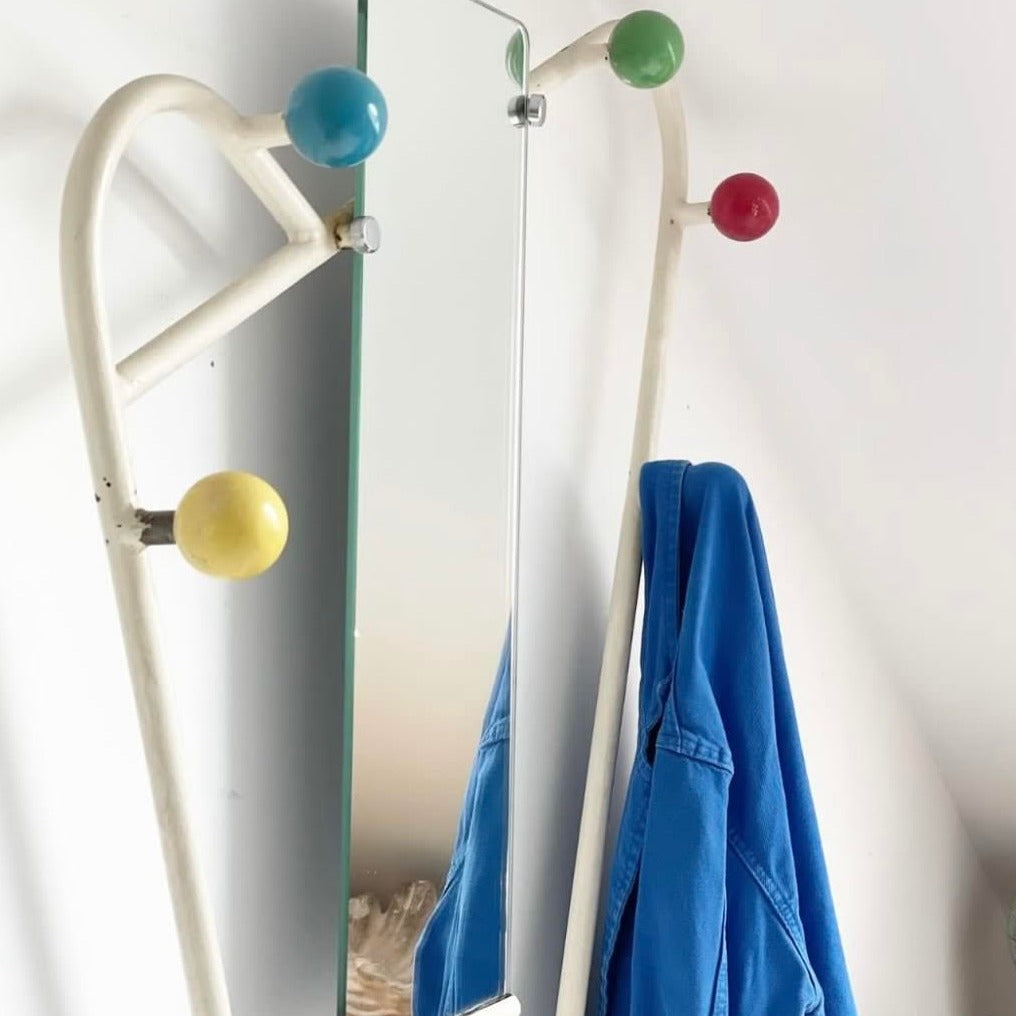 Metal Coat Rack with Colorful Wood Balls