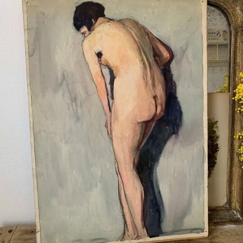 Pair of Watercolor Nudes, Marguerite Beauzee- Paper on Board