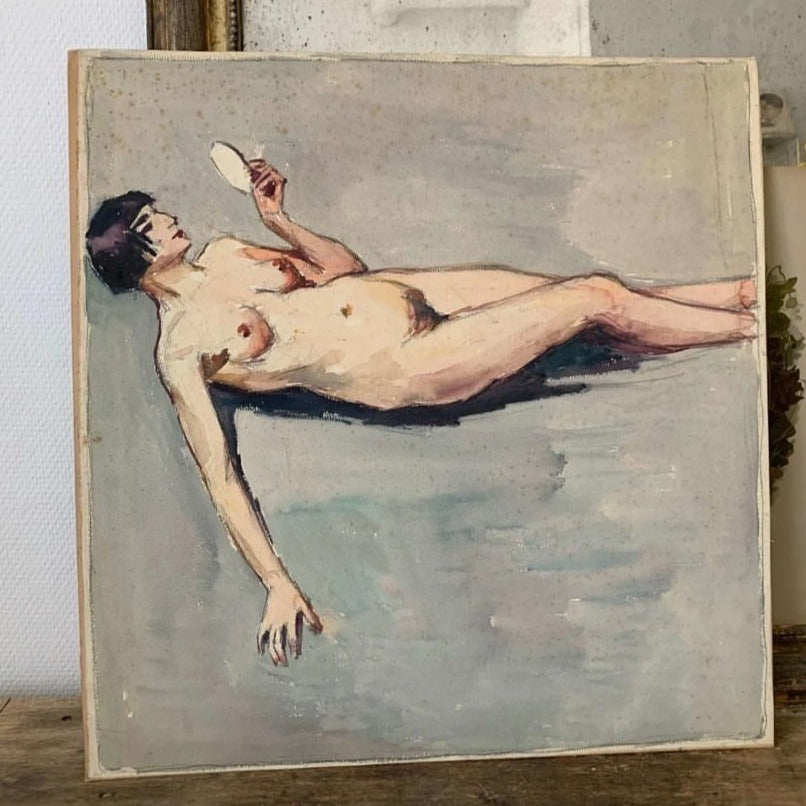 Pair of Watercolor Nudes, Marguerite Beauzee- Paper on Board