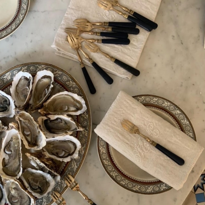 Navy Blue Bakelite Forks (12 in original box)