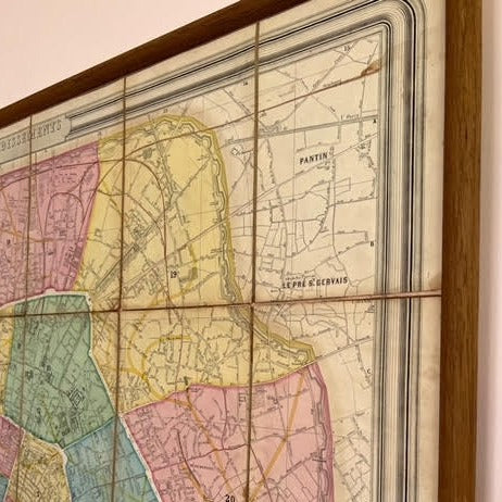 19th Century Map of Paris and its Districts