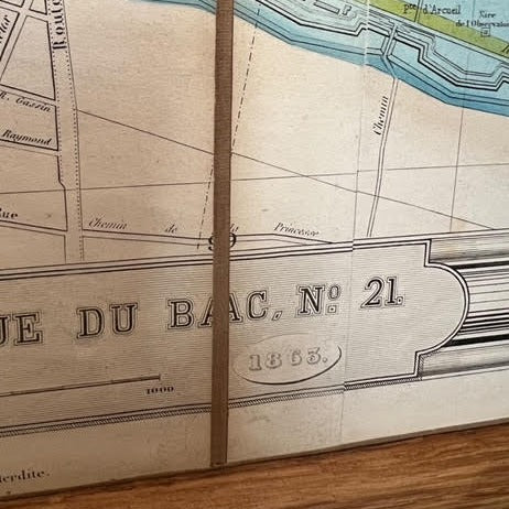 19th Century Map of Paris and its Districts
