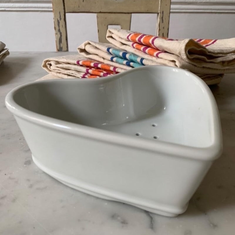 Heart Shaped Perforated Dish for Cheese Making