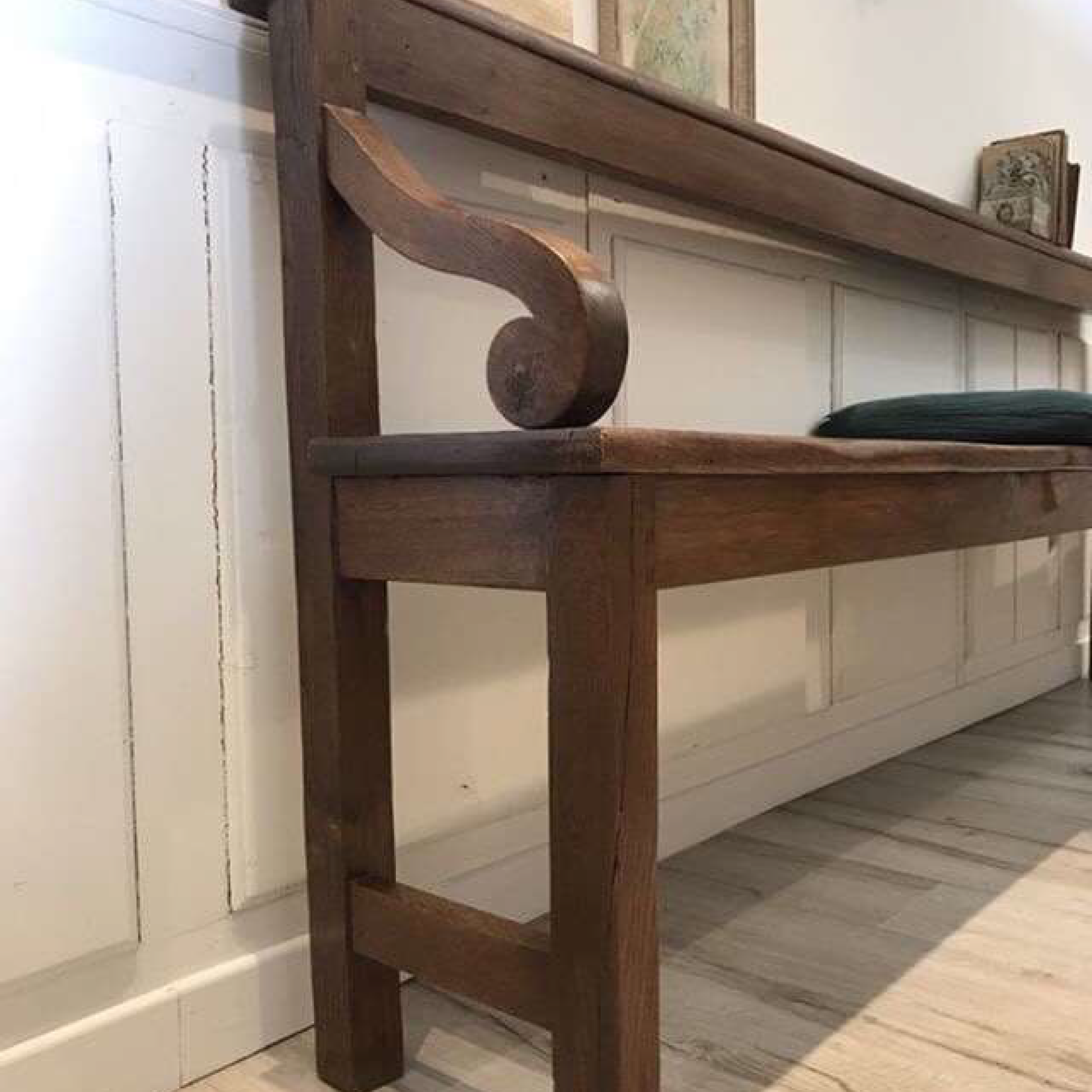 French 1900 Wood Bench