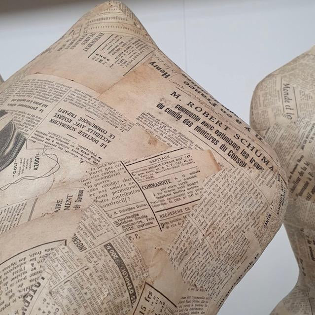 1950s Plaster Free Form Busts by Belgian artist