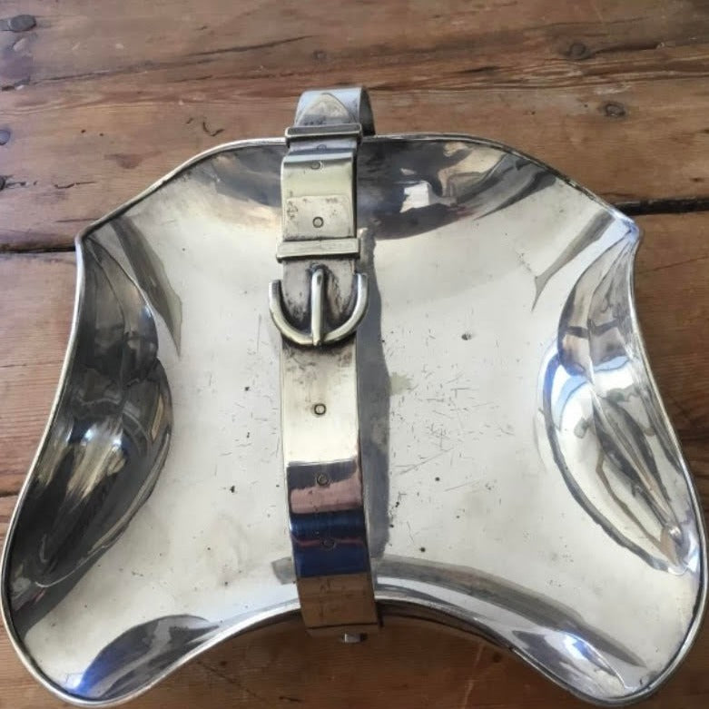 Silver Plate Basket with Buckle Handle
