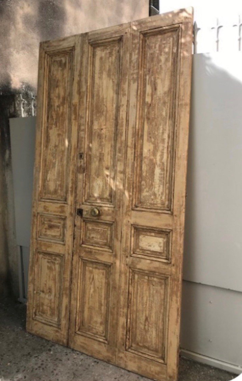 Triple Set of Pine Doors