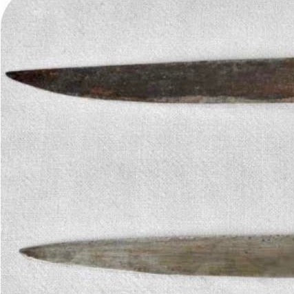 Pair of Horn Handed Carving Knives with Steel Blade