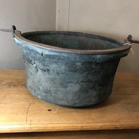 Copper Cauldron with Iron Handle
