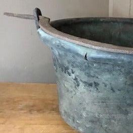 Copper Cauldron with Iron Handle
