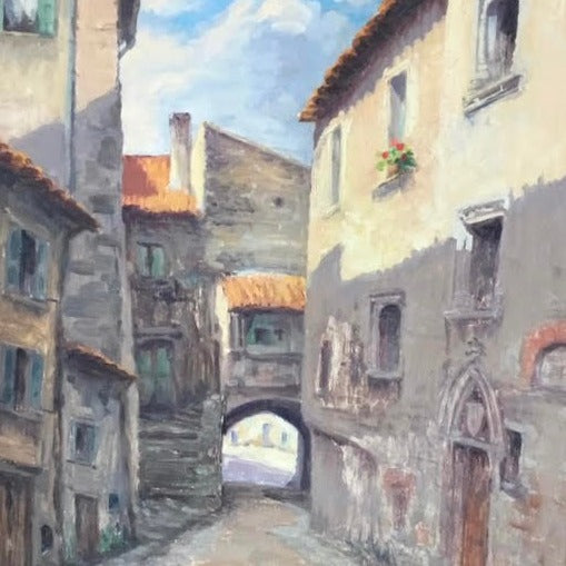 Framed Oil on Board, Cambria, Northern France