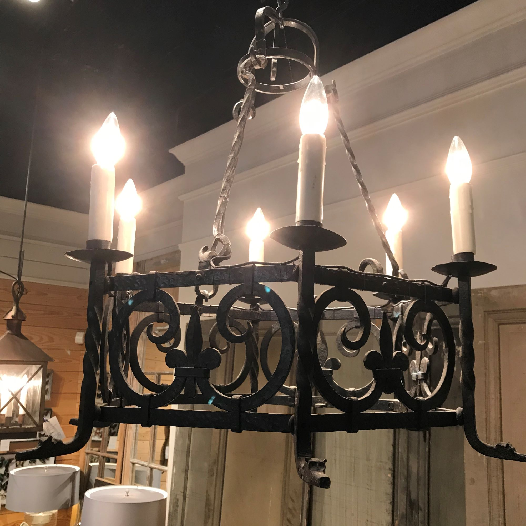 French Iron Chandelier