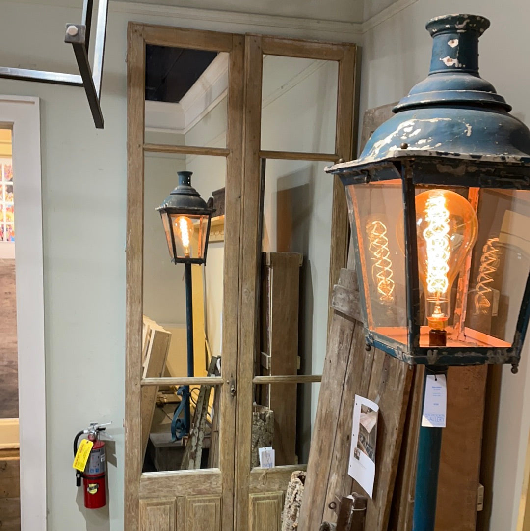 Pair of Mirrored French Doors -Natural Pine