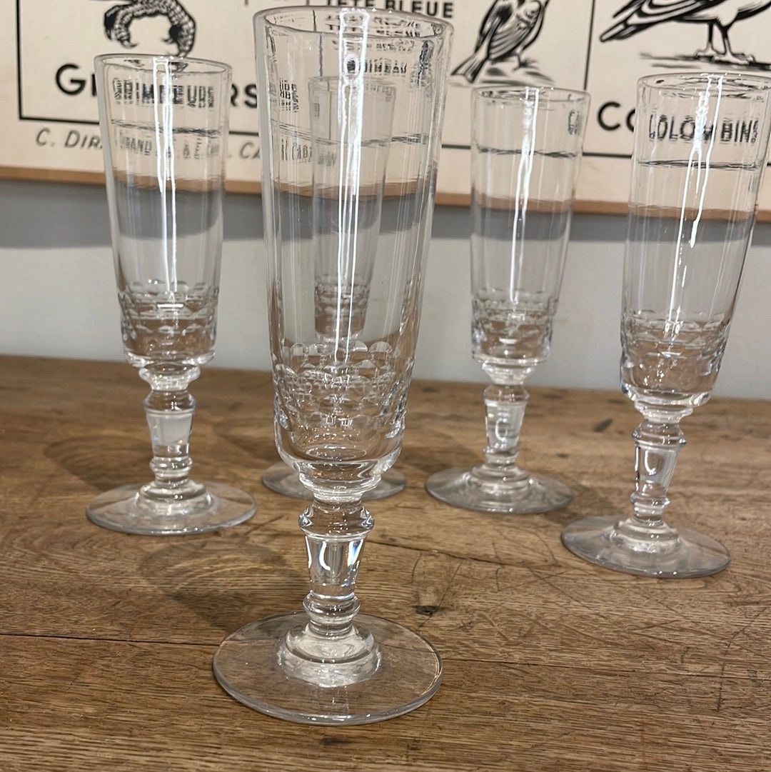 Set of 5 Champagne Flutes