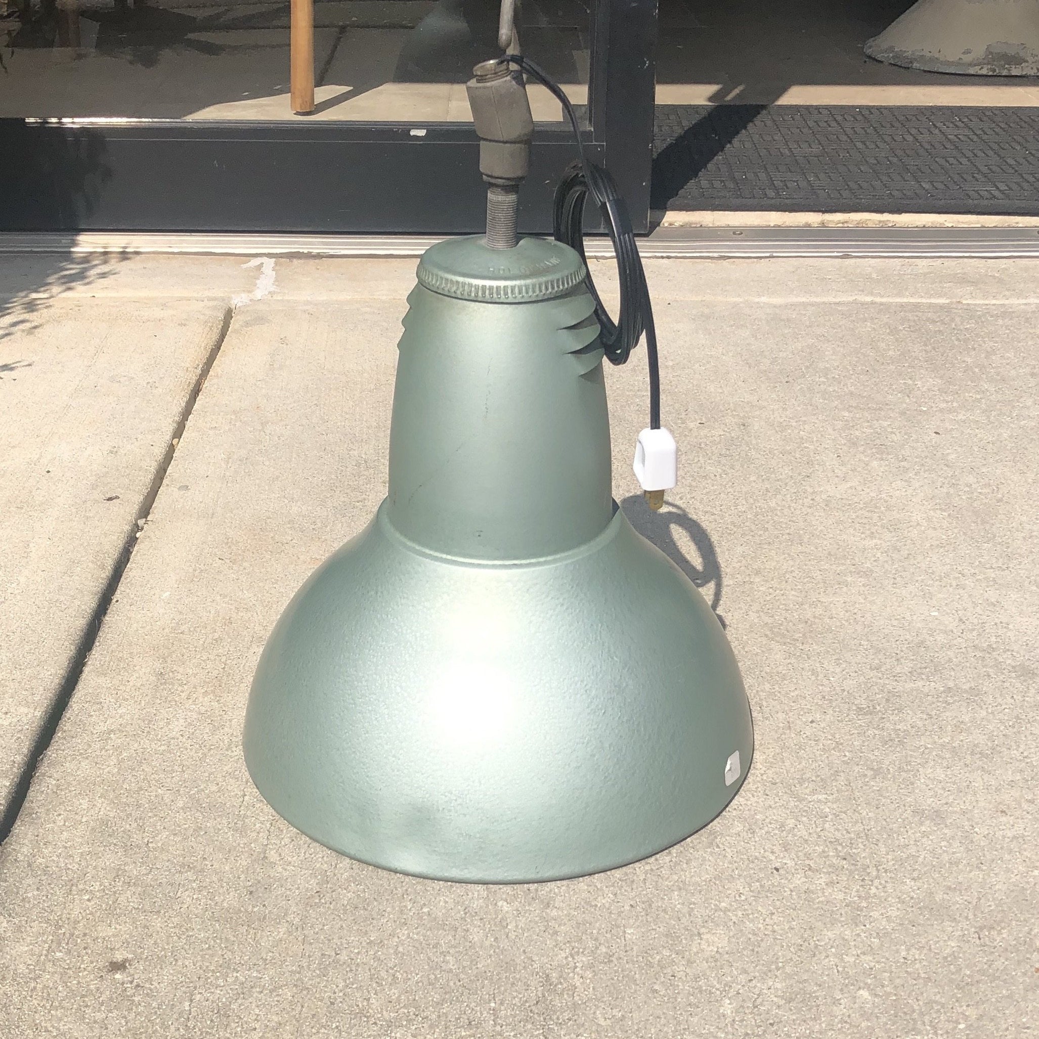 Blue Holophane Pendants