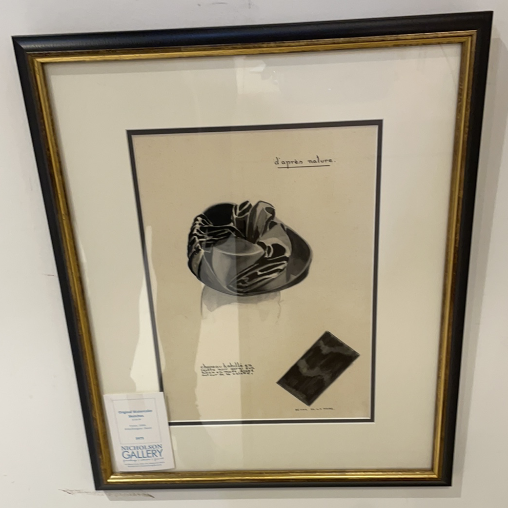 Original Watercolor Sketches of Hats