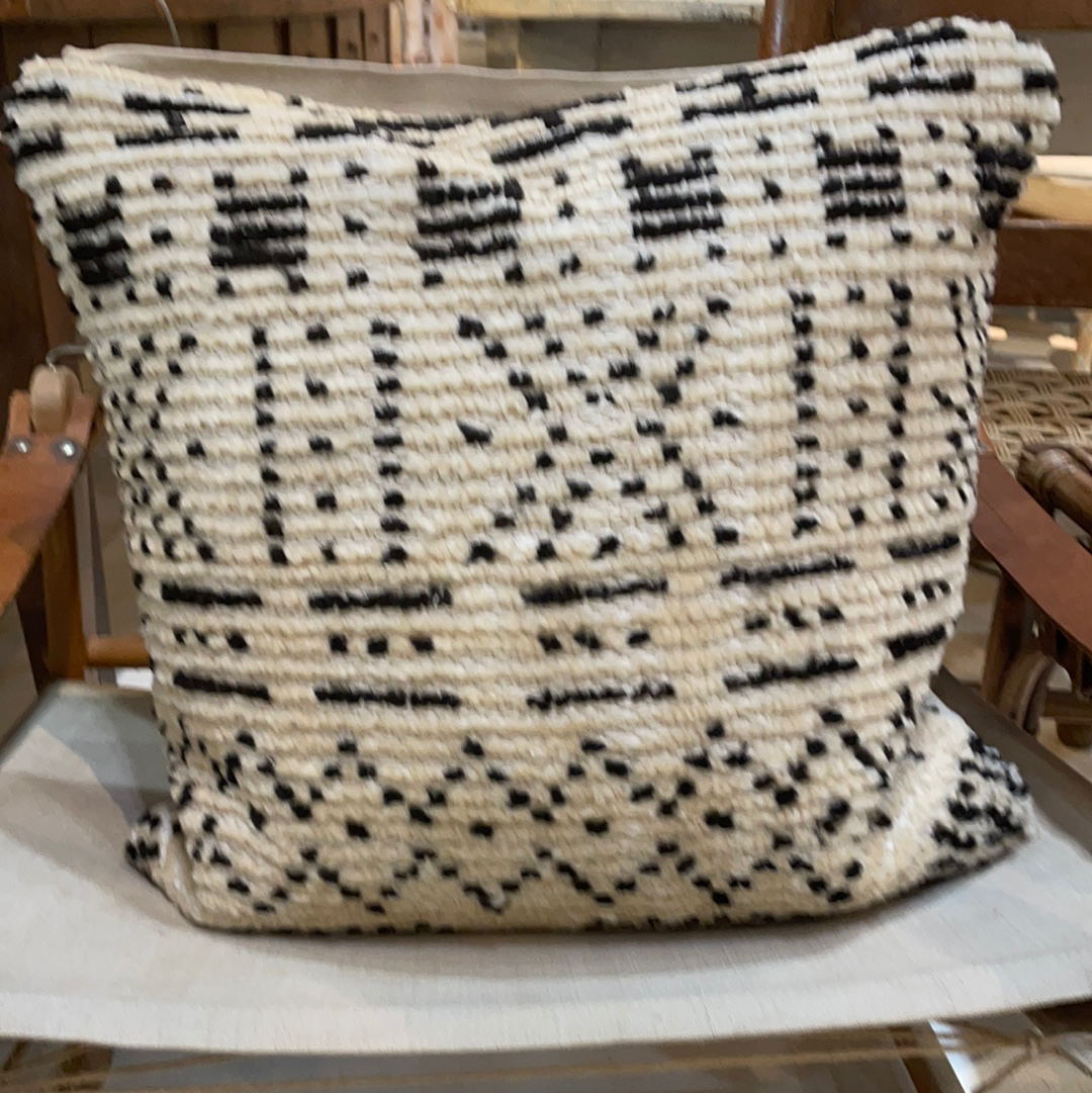 Black & Off White Graphic Pillow