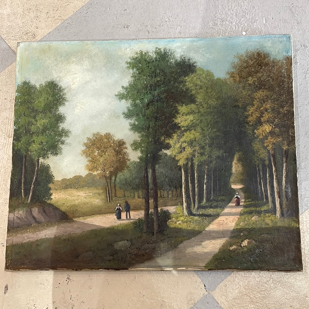 19th Century Painting French Forest