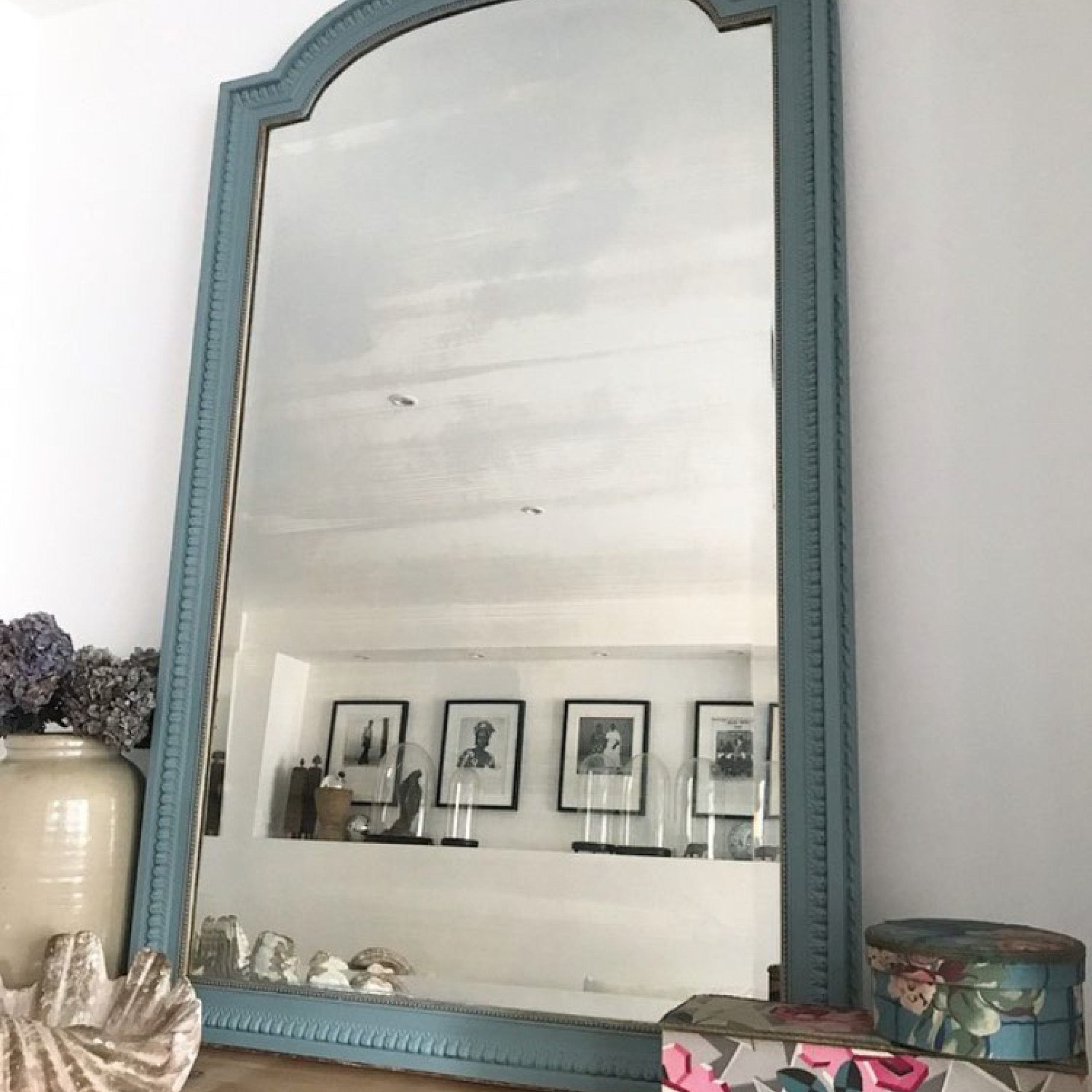French 1900 Blue Mirror