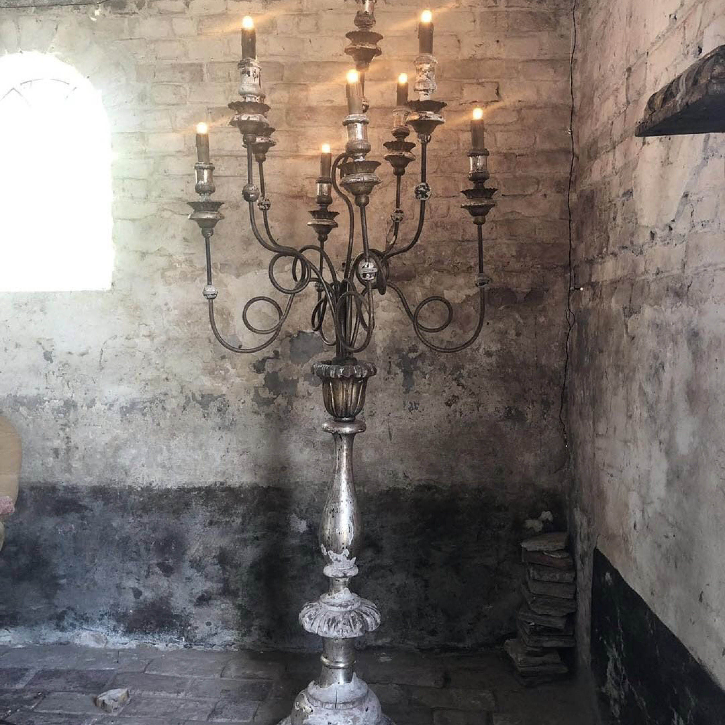 1800 French Chandelier Floor Lamp