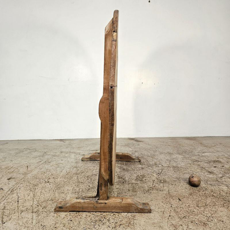 French 1920 Cherry Wood Oval Tilting Wine Table