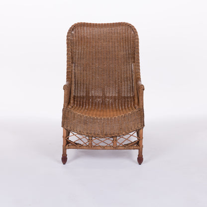 August Rattan Lounge Chair, by Belgian Pearls
