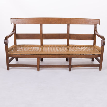 French Cherry Wood Bench - Directoire Period