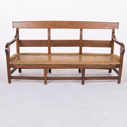 French Cherry Wood Bench - Directoire Period
