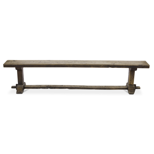 French Heavy Oak Bench