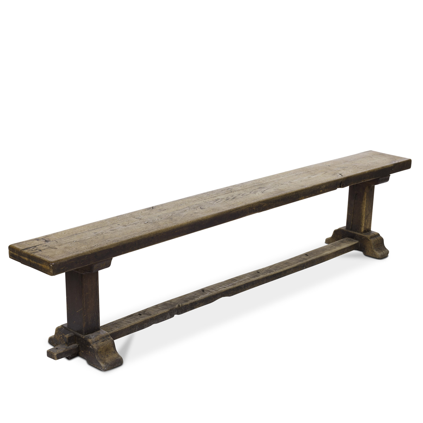 French Heavy Oak Bench