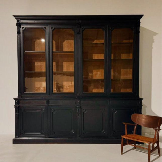 Napoleon III Grand Ebonized Bookcase