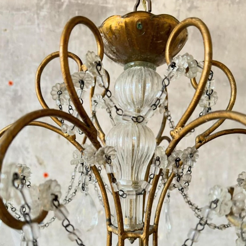 1940 6 Light Chain Chandelier