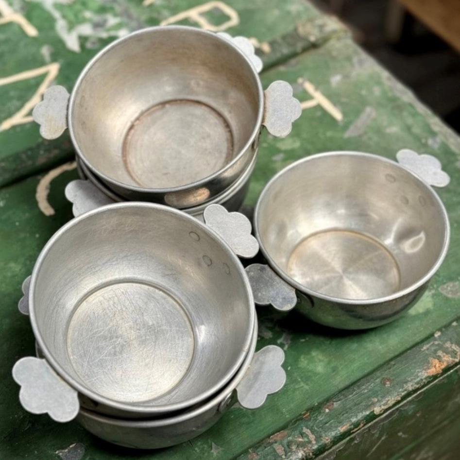 Tinplate Numbered Soup Bowls from French Nunnery