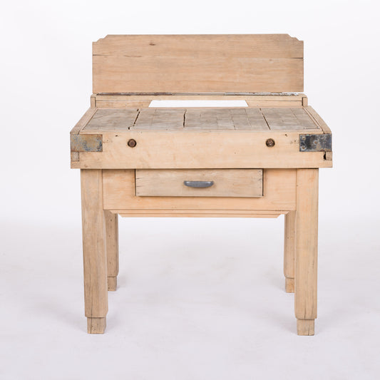 French Chopping Block with Knife Storage