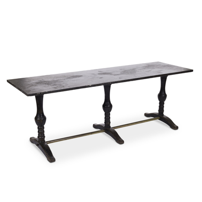 Large Bistro Table with Wooden Base and Bluestone Top