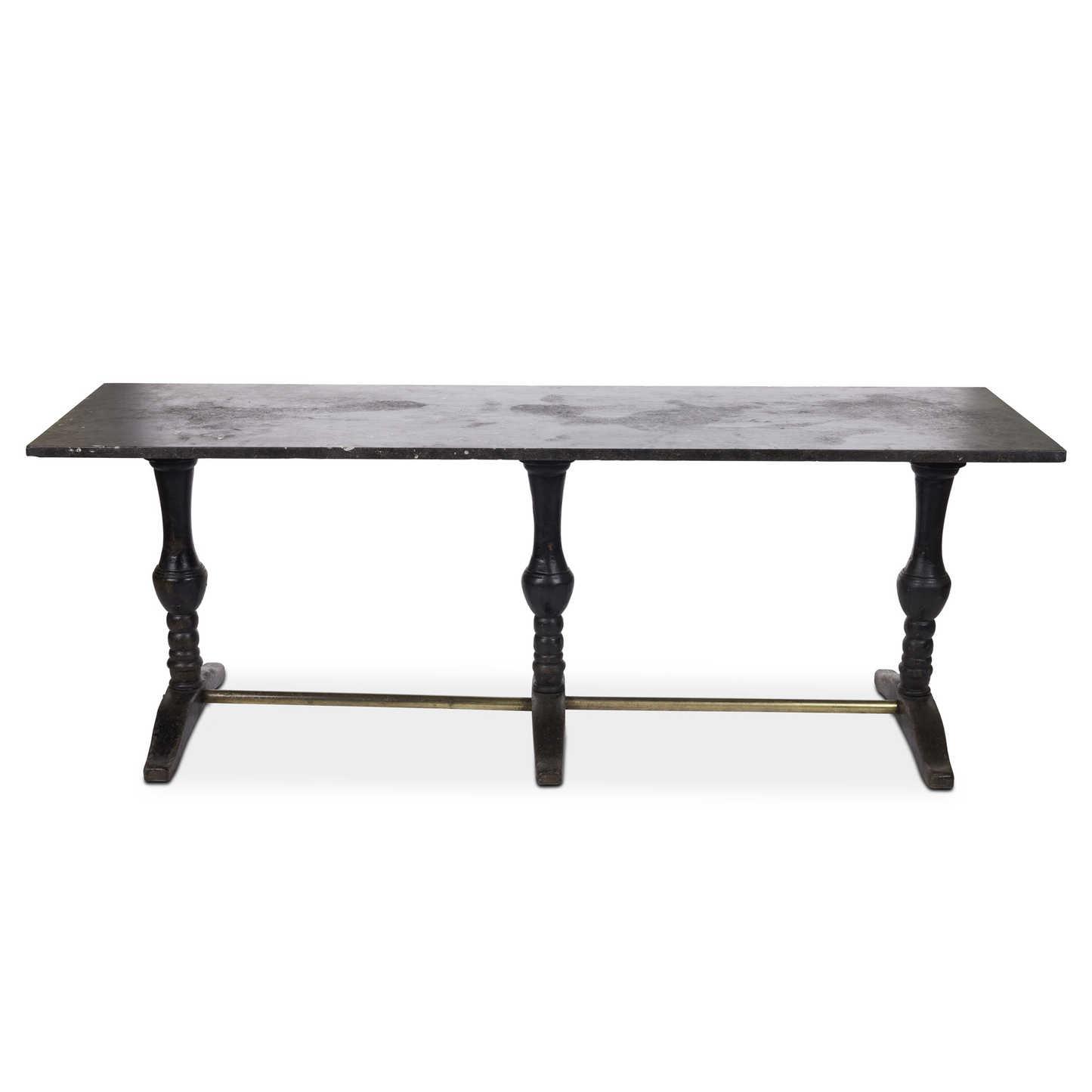 Large Bistro Table with Wooden Base and Bluestone Top