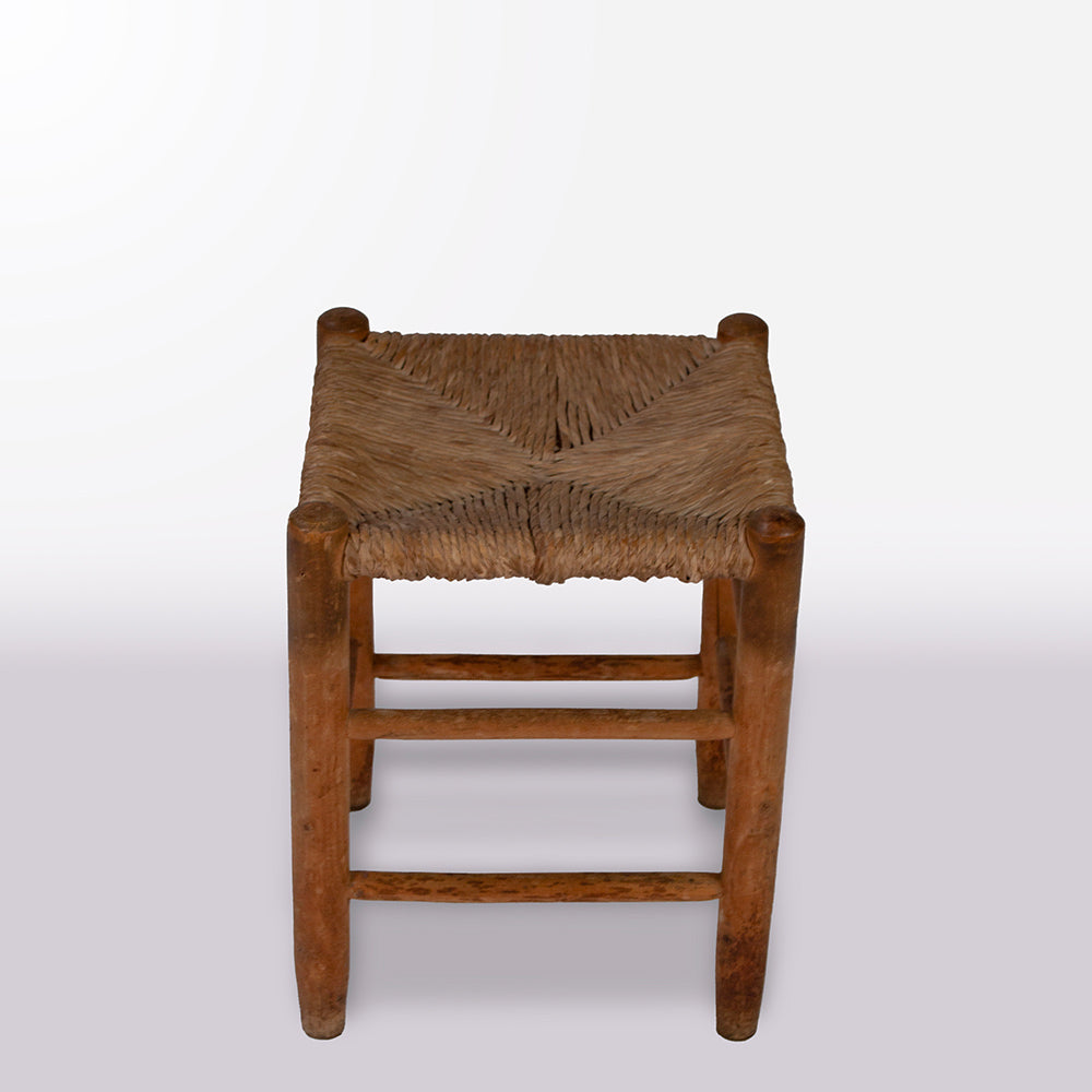 Charlotte Perriand Rush Seat Stools