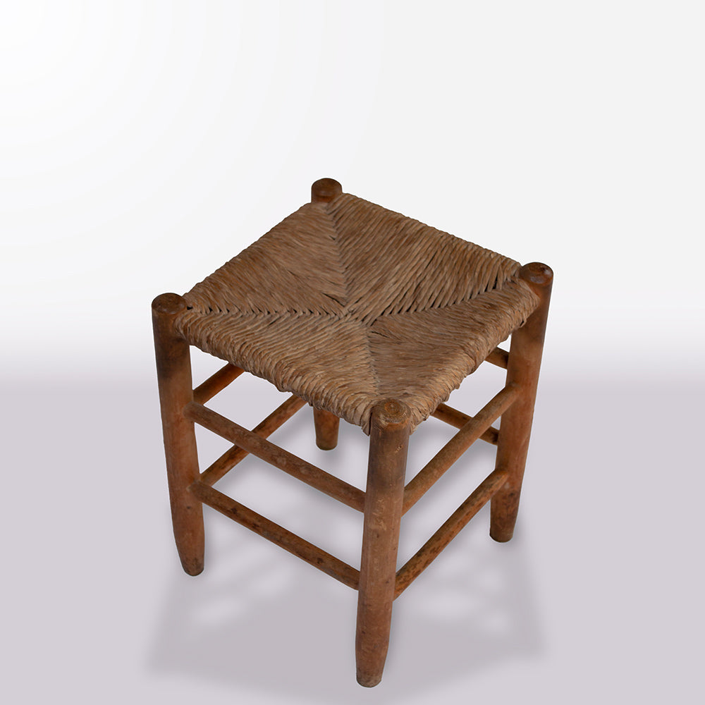 Charlotte Perriand Rush Seat Stools