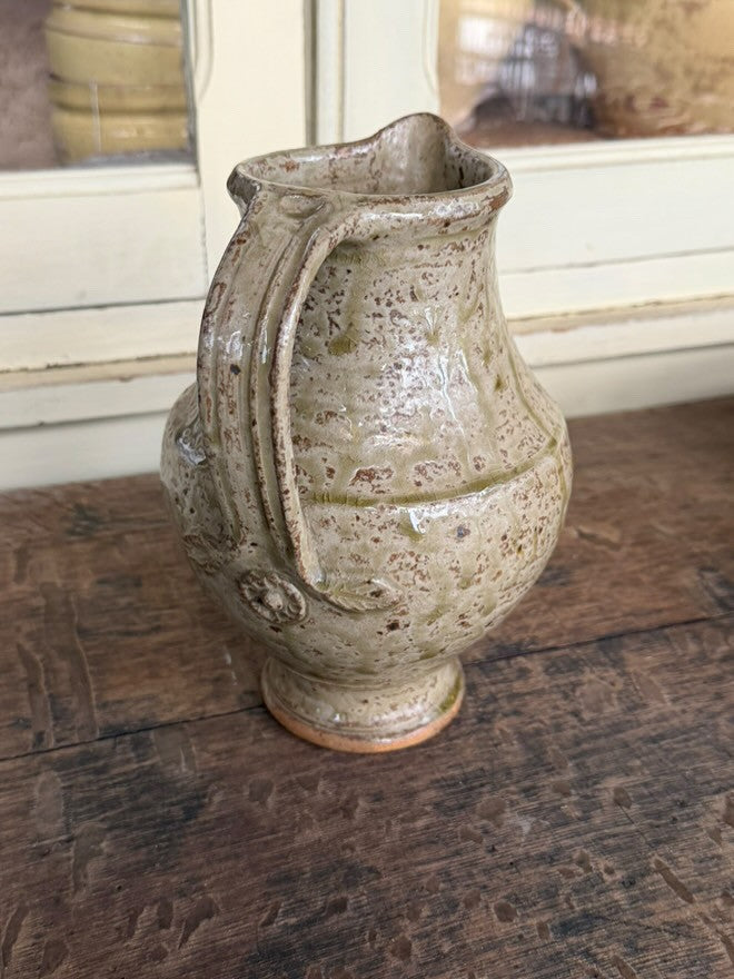 Brown Stoneware Pitcher