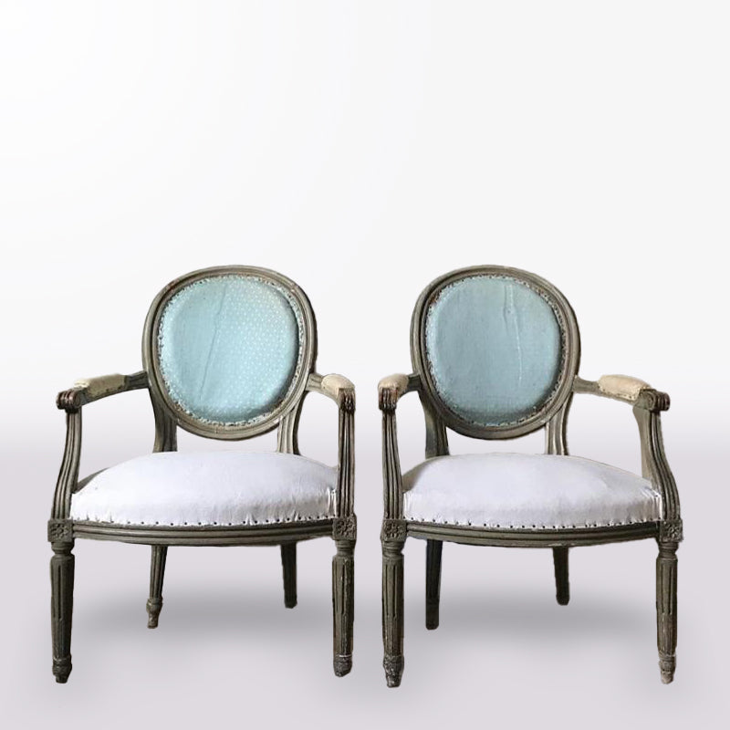 Louis XVI Medallion Back Armchair