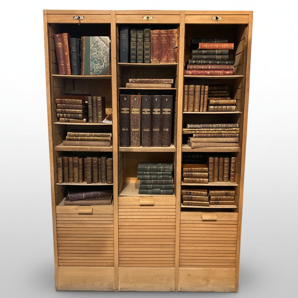 French Tambour Door Cabinet