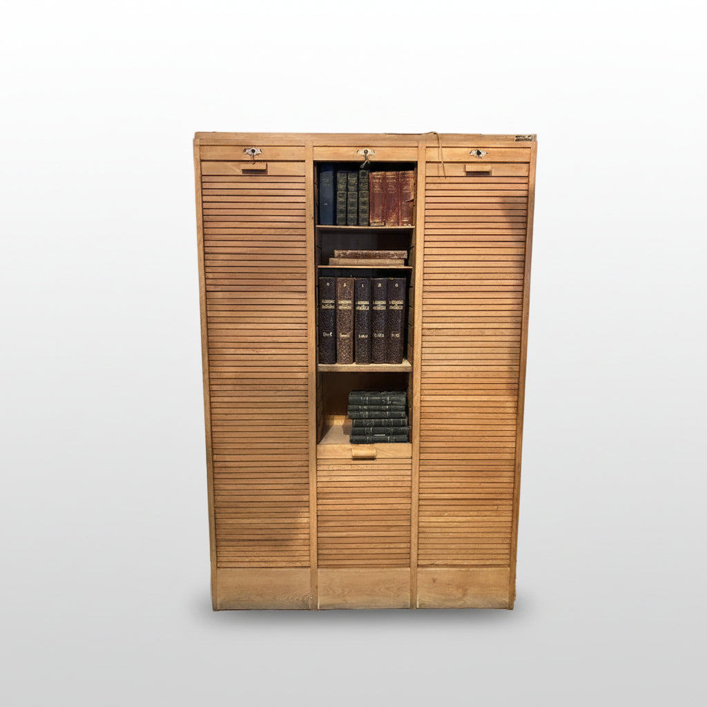 French Tambour Door Cabinet