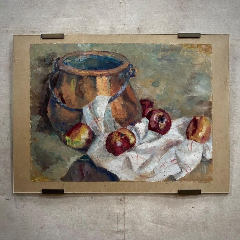 Framed Still Life, Oil on Paper