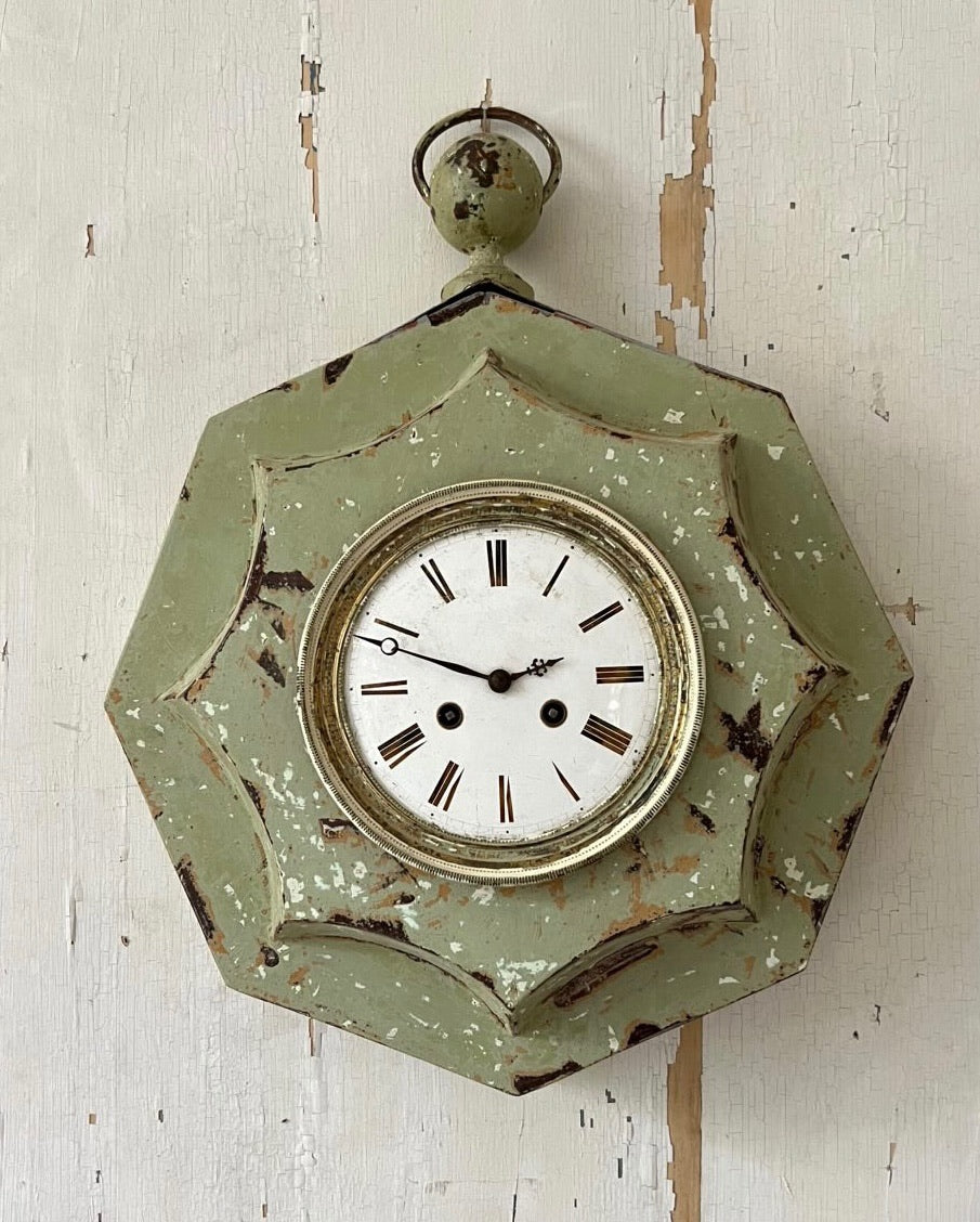 French Roman Numbered Enamel Clock