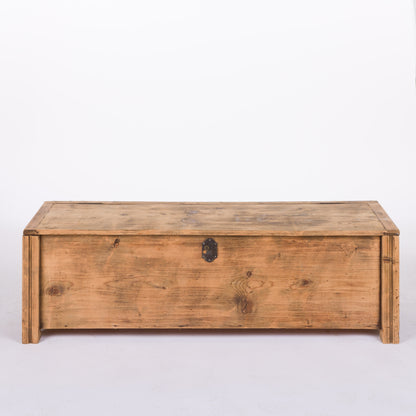 Wooden Trunk with Shell Handles