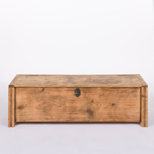 Wooden Trunk with Shell Handles