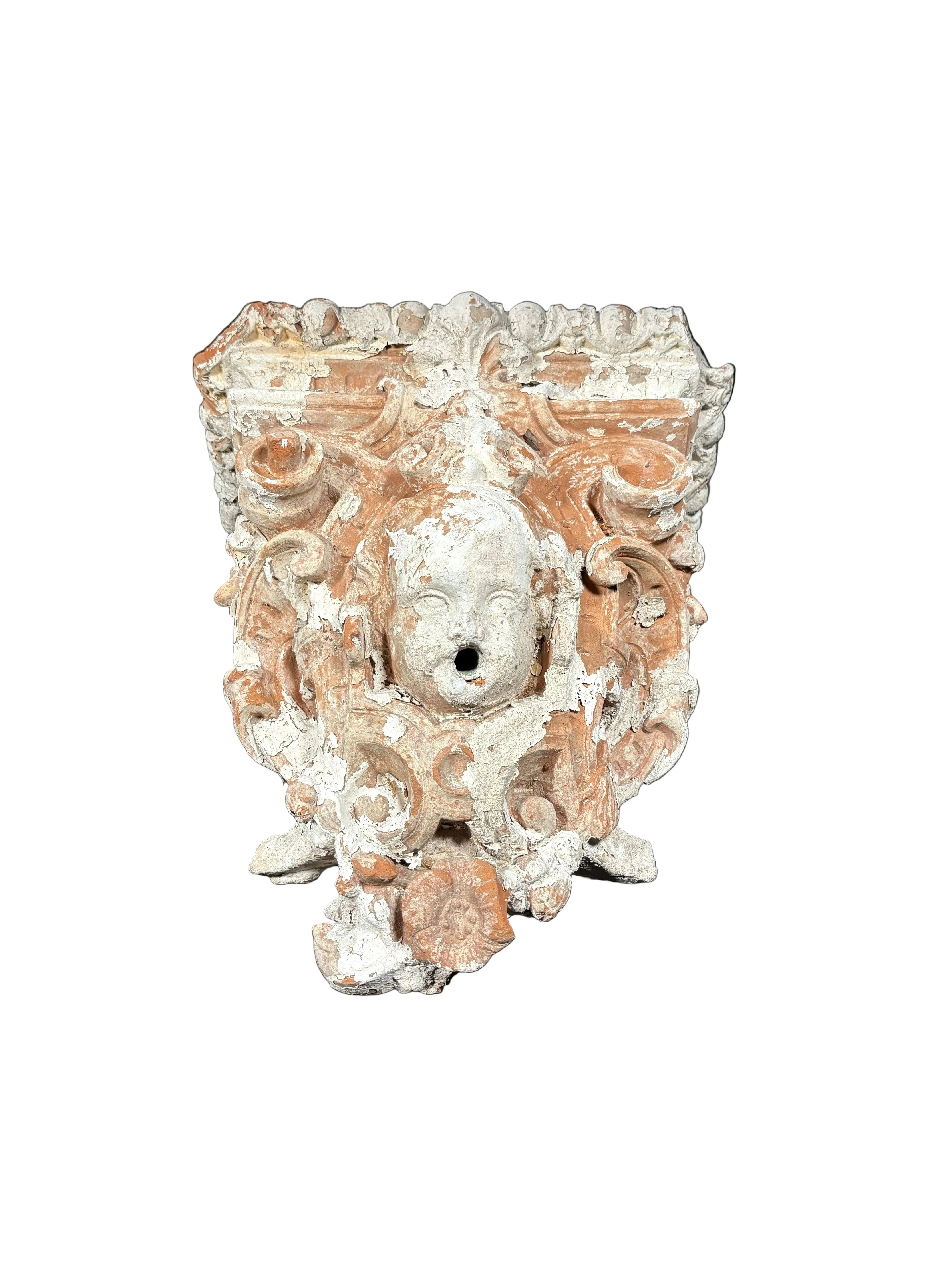 French Terracotta Fountain Mascaron