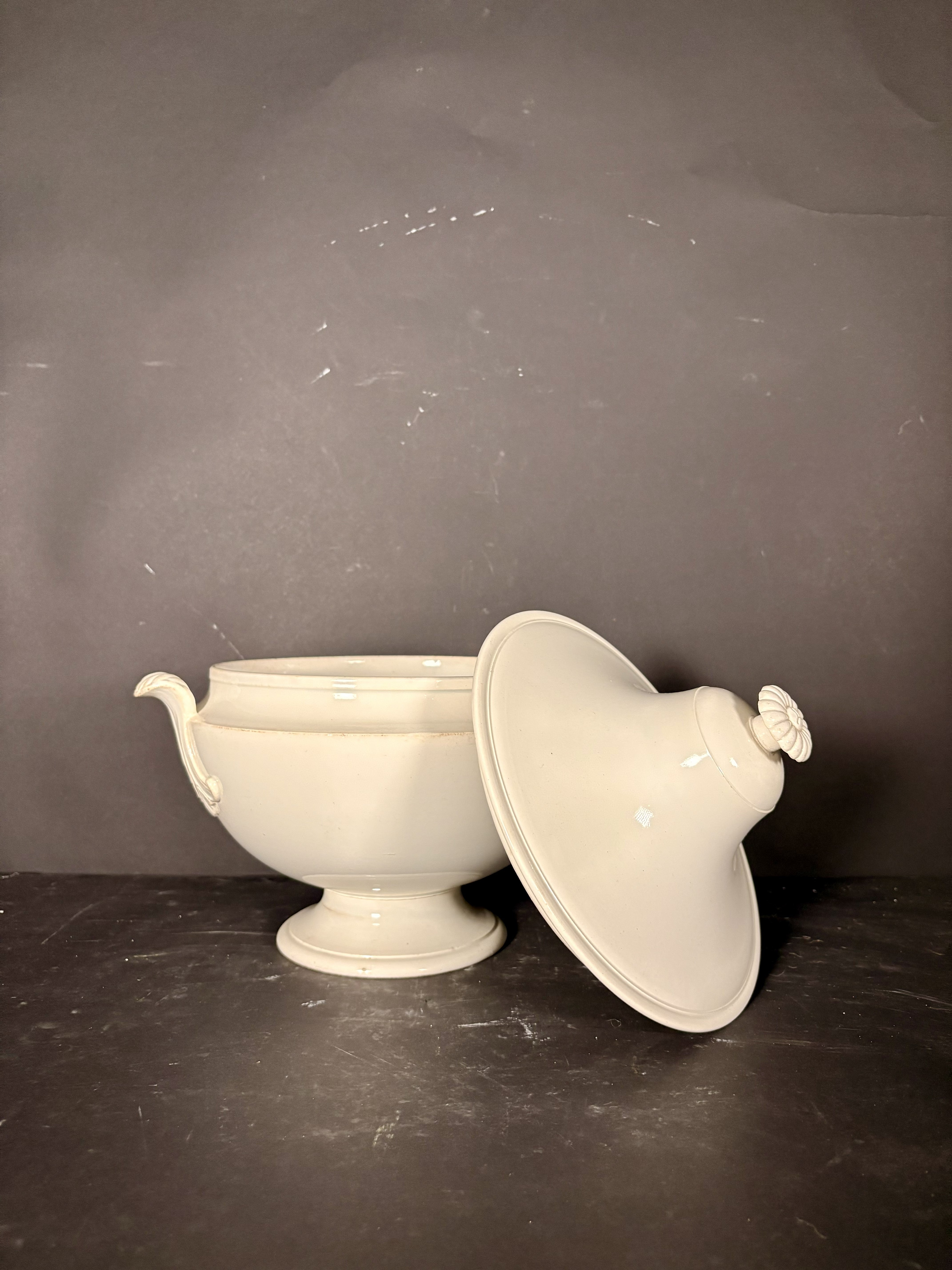 French Creamware Covered Tureen, c. 1880–1920